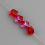 8mm Diagonal Square Glass Crystal Beads