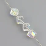 8mm Diagonal Square Glass Crystal Beads