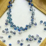 8 x 10mm oblique hole teardrop crystal beads