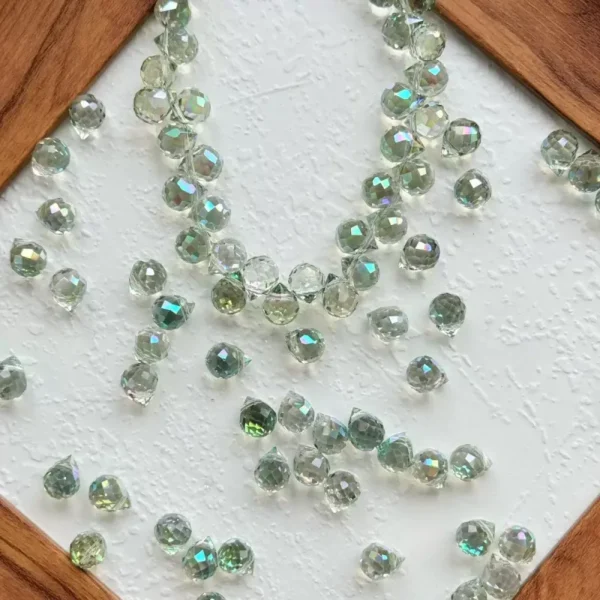 8 x 10mm oblique hole teardrop crystal beads