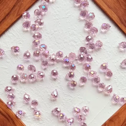 8 x 10mm Oblique Hole Teardrop Crystal Beads