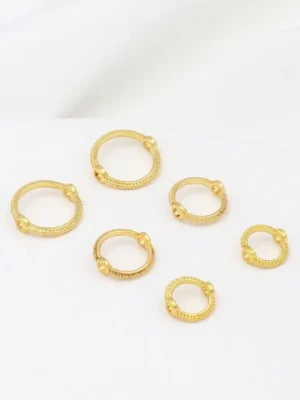 Double-hole hemp wreath gold