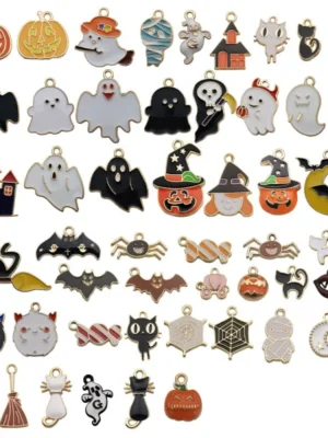 Halloween Alloy Charms for DIY Jewelry Making