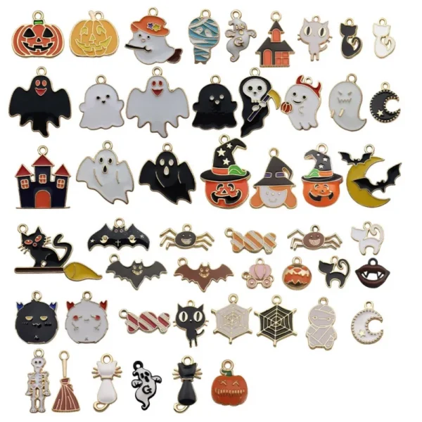 Halloween Alloy Charms for DIY Jewelry Making