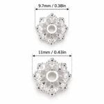 50 PCS Flower Metal Spacer Beads for DIY Jewelry Making