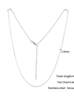 Stainless steel simple collarbone chain in steel color
