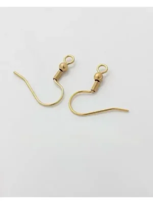 Stainless steel beaded spring ear hooks