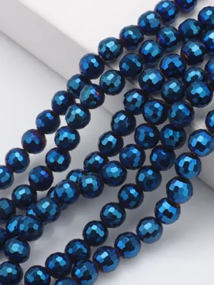 96-faceted Earth beads Blue