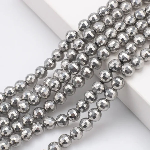 96-Faceted Earth Glass Bead