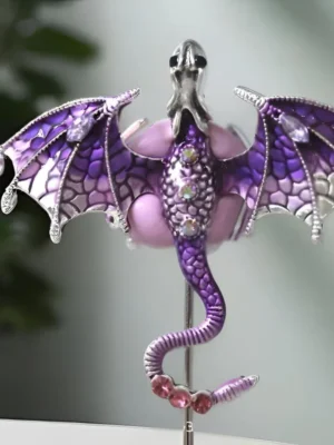 Enamel dragon purple