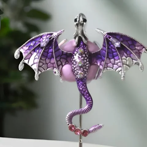 Enamel dragon purple