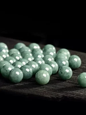 Natural Jadeite A Grade Jade Bead Oil Green Round Beads1