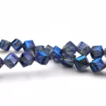 4mm 6mm Diagonal Square Glass Crystal Beads