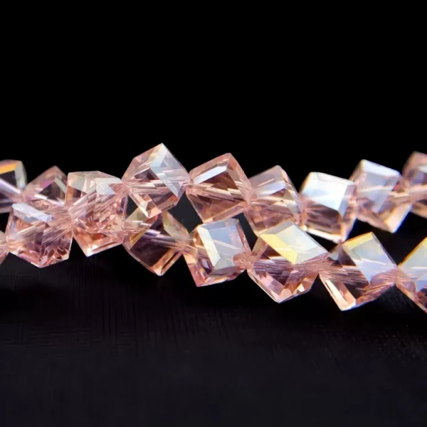 4mm 6mm Diagonal Square Glass Crystal Beads