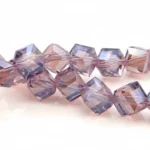 4mm 6mm Diagonal Square Glass Crystal Beads