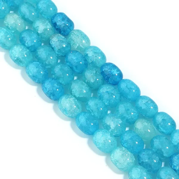 Crackle Glass Oval Beads