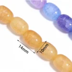 Crackle Glass Oval Beads