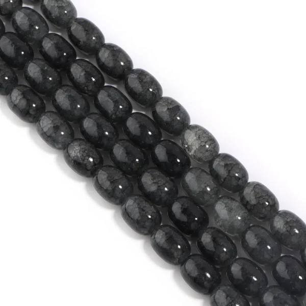 Crackle Glass Oval Beads