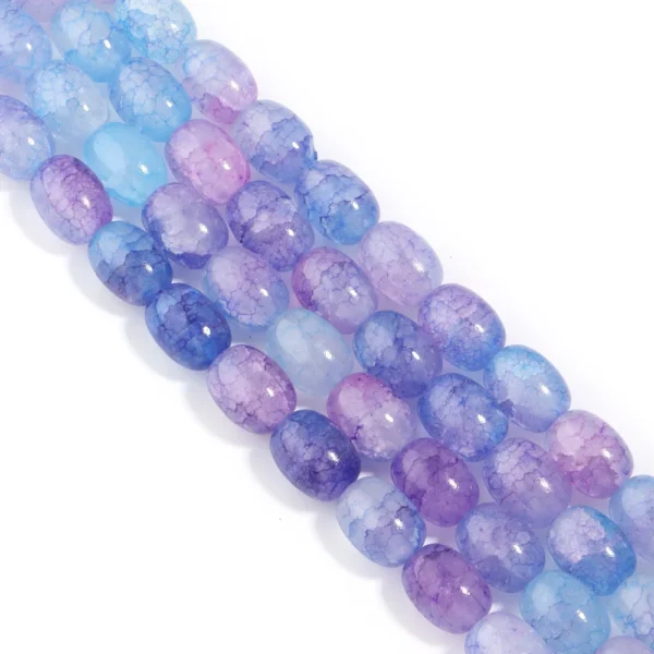 Crackle Glass Oval Beads