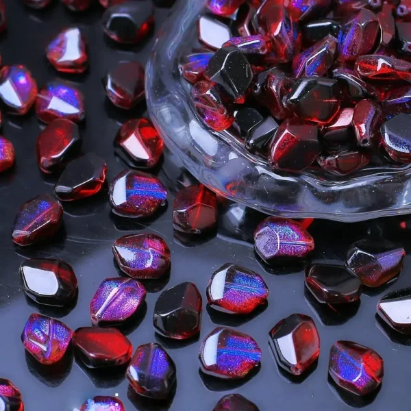 12x16mm Irregular Glass Beads for DIY Bracelets, Necklaces