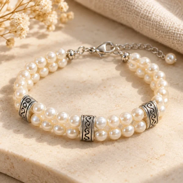 20 PCS Antique Silver Curved Two-Hole Spacer Beads