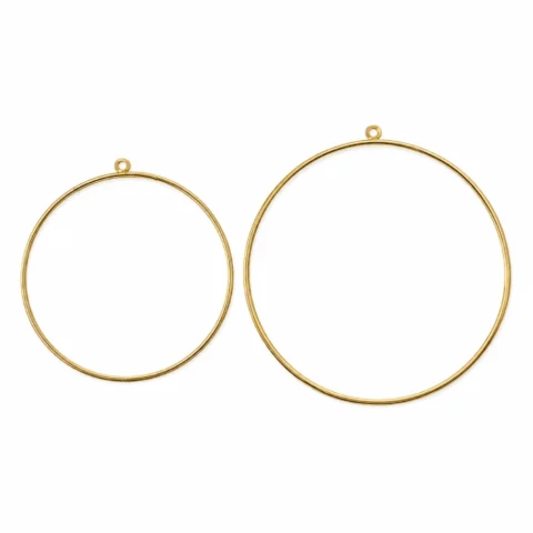 Gold Metal Hoops for DIY Hanging Decorations – 80mm & 100mm