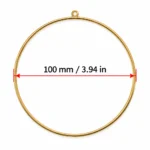 Gold Metal Hoops for DIY Hanging Decorations – 80mm & 100mm