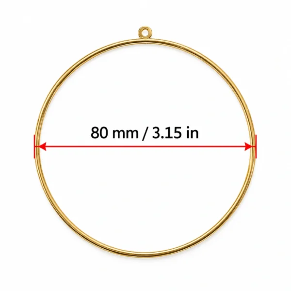Gold Metal Hoops for DIY Hanging Decorations – 80mm & 100mm