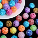 16mm Resin Rhinestone Beads for DIY Jewelry & Crafts