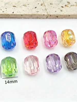 16mm Acrylic Cylinder Beads size