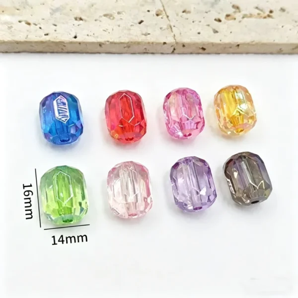 16mm Acrylic Barrel Beads for Jewelry Making