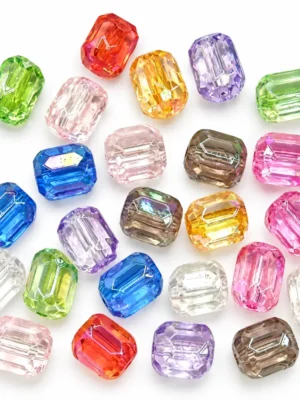 20 PCS Mixed Color 16mm Acrylic Barrel Beads for Jewelry Making
