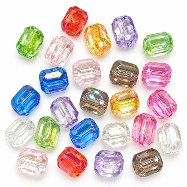 20 PCS Mixed Color 16mm Acrylic Barrel Beads for Jewelry Making