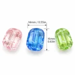 20 PCS Mixed Color 16mm Acrylic Barrel Beads for Jewelry Making