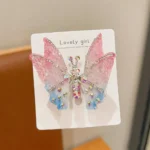 3D Butterfly Hair Clips – Rhinestone Cute Girls Hair Accessories