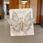 3D Butterfly Hair Clips – Rhinestone Cute Girls Hair Accessories