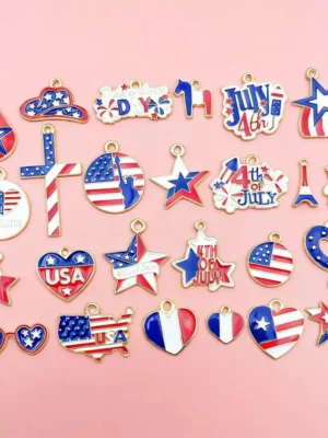 USA Independence Day Alloy Charms Random Style