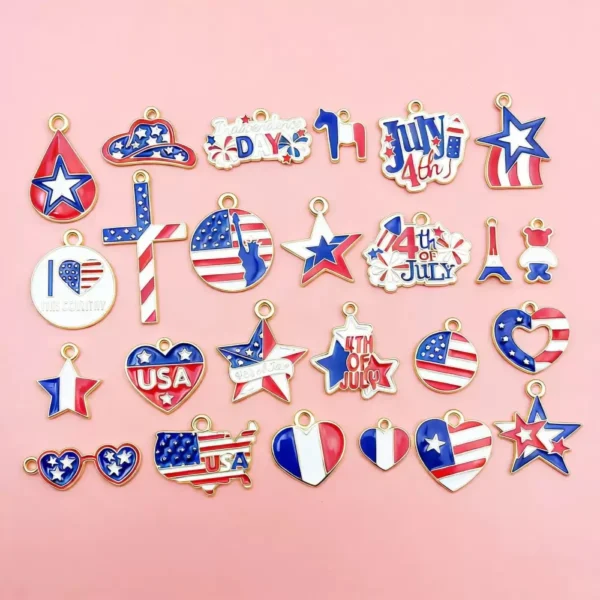 USA Independence Day Alloy Charms Random Style