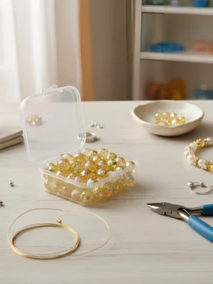 Flash Sale – 1 Box of Glass Crystal Beads for DIY Jewelry Making