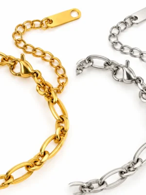 Minimalist Titanium Steel Chain Bracelet Details