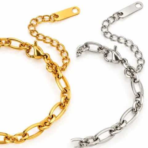 Minimalist Titanium Steel Chain Bracelet Details