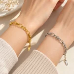 Minimalist Titanium Steel Chain Bracelet – Gold & Silver