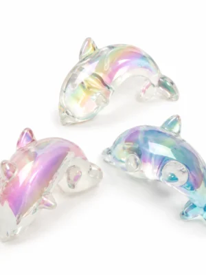 Mixed Color Acrylic Dolphin Beads Details