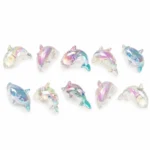 10 PCS Mixed Color Acrylic Dolphin Beads for Beadable Pens