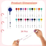 Beadable Badge Reel Clips – Retractable DIY ID Holder