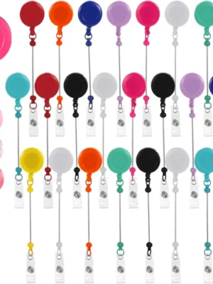 Beadable Badge Reel Clips – Retractable DIY ID Holder