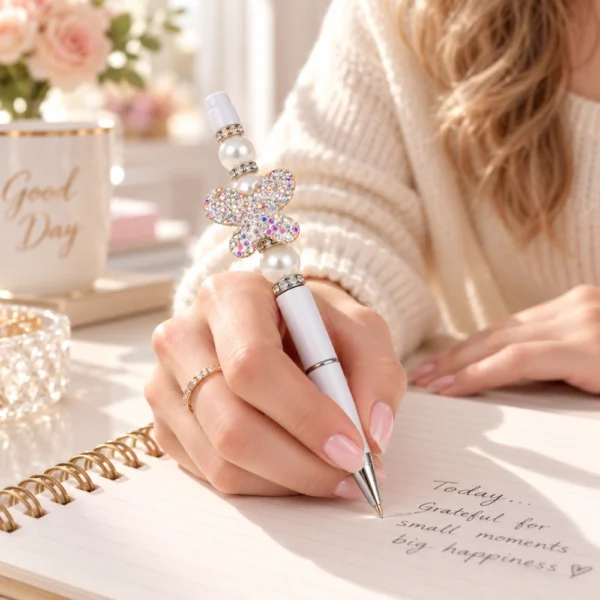 1 PC Rhinestone Butterfly Bead for Beadable Pens – 2 Styles