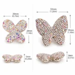 1 PC Rhinestone Butterfly Bead for Beadable Pens – 2 Styles