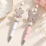1 PC Rhinestone Butterfly Bead for Beadable Pens – 2 Styles