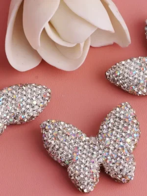 Sparkling Diamond Butterfly Beads for Handmade Jewelry